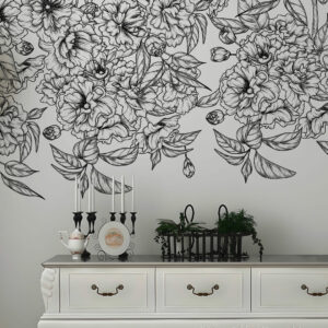 FLORANTIN - Papier peint grappe fleurie couloir