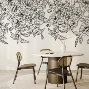 FLORANTIN - Papier peint grappe fleurie salle à manger
