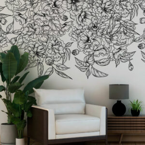 FLORANTIN - Papier peint grappe fleurie salon