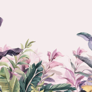 HUI - Papier peint tropical violet