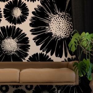 ISABEAU - Papier peint panoramique grosse marguerite salon