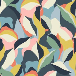 JAHEL - Papier peint abstrait feuille