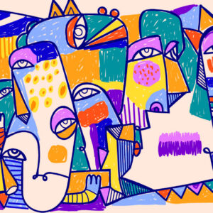 JAVIER - Fresque murale style Picasso