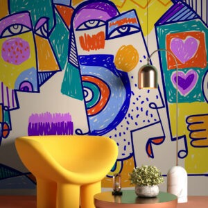 JAVIER - Fresque murale style Picasso coin détente