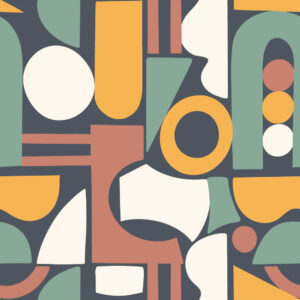 JOANNE - Papier peint formes géométriques multicolore