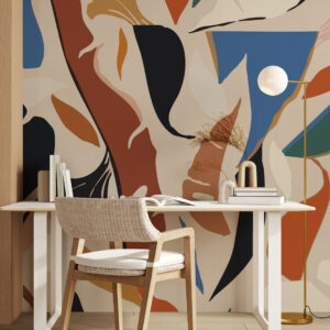 JORDI - Papier peint végétal contemporain bureau