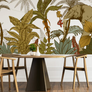 JOSUÉ - Papier peint jungle moderneai salle à manger