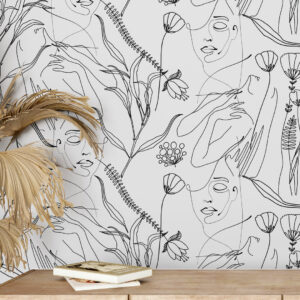 JOYCE - Papier peint silhouettes féminines entrée