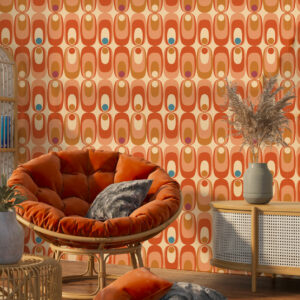 JUSTE - Papier peint vintage pop coin lecture