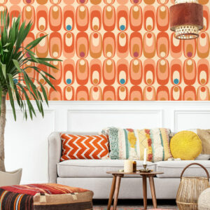 JUSTE - Papier peint vintage pop salon 2