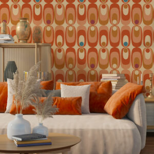 JUSTE - Papier peint vintage pop salon