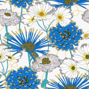 LALIE - Papier peint florilège blanc