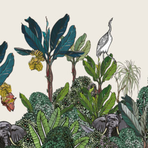 LIZA - Papier peint jungle tropicale et animaux