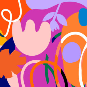 LORENZO - Papier peint panoramique abstrait coloré