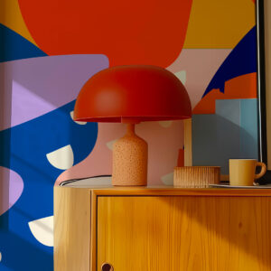 LORENZO - Papier peint panoramique abstrait coloré meuble salon