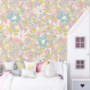 MAÏA - Papier peint liberty pop chambre fille