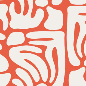 MARJOLAINE - Papier peint formes abstraites rouge