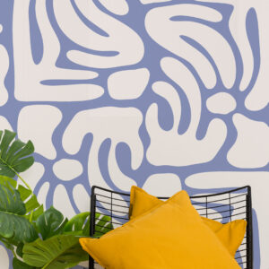 MARJOLAINE - Papier peint formes abstraites violet entrée