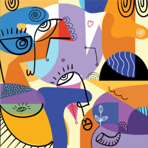 MATTIA - Papier peint style Picasso original