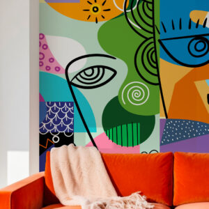 MATTIA - Papier peint style Picasso original salon 2