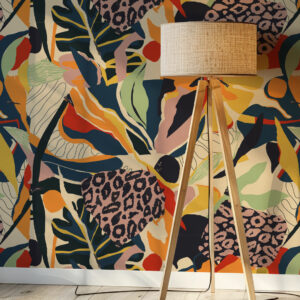 ROBERTO - Papier peint explosion de couleurs entrée