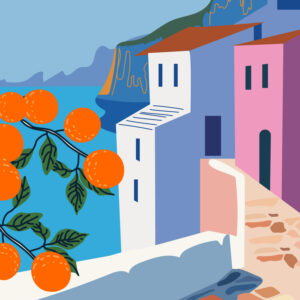 RUSSEL - Tête de lit orange maltaise