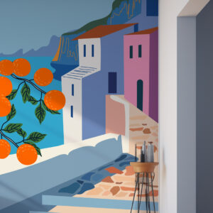 RUSSEL - Tête de lit orange maltaise entrée