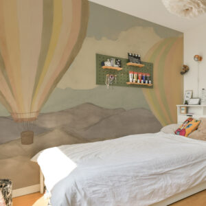 SAHBA - Papier peint montgolfière aquarelle chambre ado