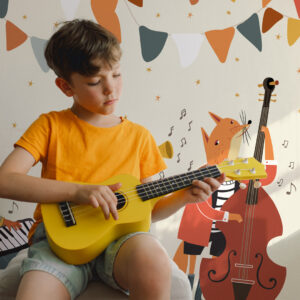 SCARLETT - Papier peint animaux jazzy chambre garçon