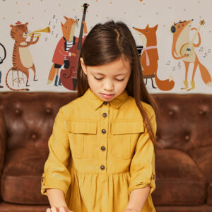 SCARLETT - Papier peint animaux jazzy salon de musique