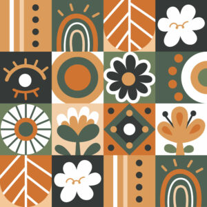 SIGRID - Papier peint nature graphique scandinave