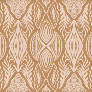 SOULEYMANE - Papier peint ethnique bicolore marron