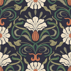 TITOUAN - Papier peint ornement floral