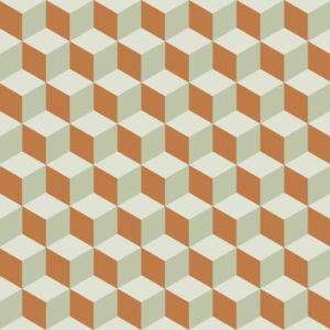 LEONARDO - Papier peint cube vert