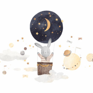 LUMI - Papier peint lapin astronaute