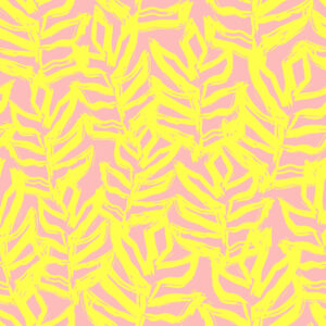 CARLOS - Papier peint feuilles couleur pop rose