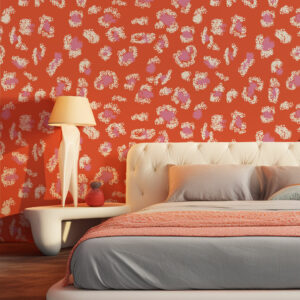 DOLIA - Papier peint léopard moucheté chambre