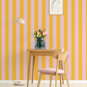 ELECTRA - Papier peint rayures flashy rose