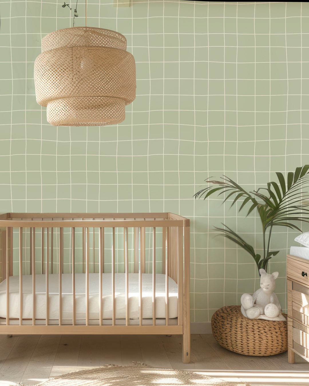 PAVEL - Papier peint uni quadrillé