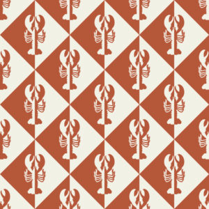 SÉBASTIEN - Papier peint homard rouge