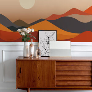 ADHÉMAR - Papier peint coucher de soleil montagne couloir