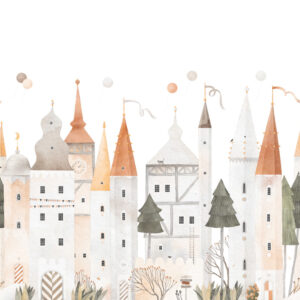 IOANNA - Papier peint conte de fée enfant marron