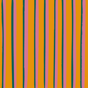 OMER - Papier peint rayures rigolotes colorées orange
