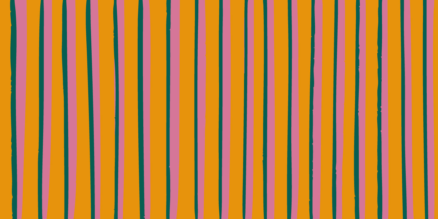 OMER - Papier peint rayures rigolotes colorées orange