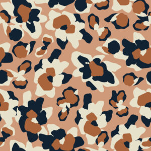 ROSANA - Papier peint fleurs tachetées marron