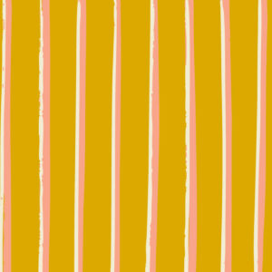 SALOMÉ - Papier peint rayures chambre fille jaune