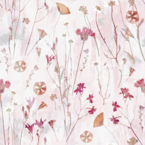 ZITA - Papier peint coquelicot fond texturé