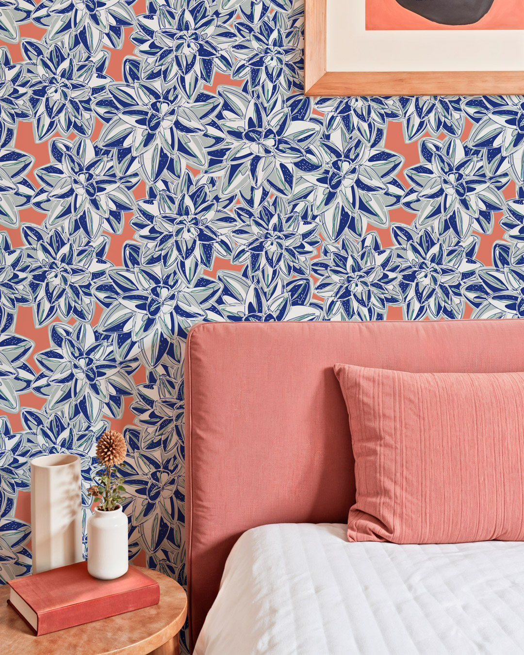 GILIANE - Papier peint fleurs de cristal chambre