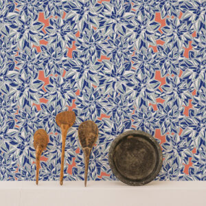 GILIANE - Papier peint fleurs de cristal cuisine