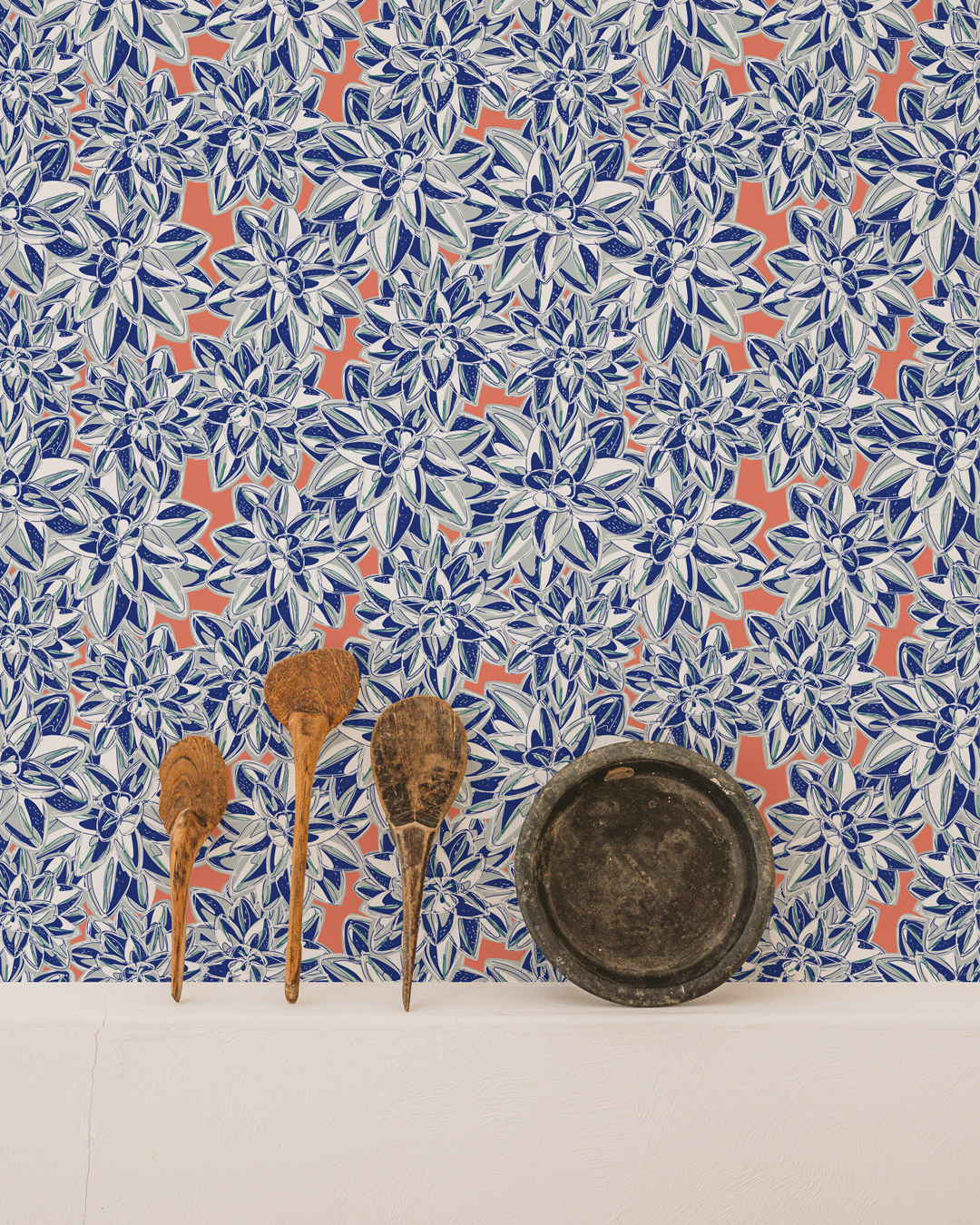 GILIANE - Papier peint fleurs de cristal cuisine